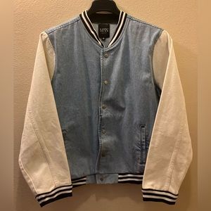 Men’s boohooMAN Oversized Bomber Denim Jacket